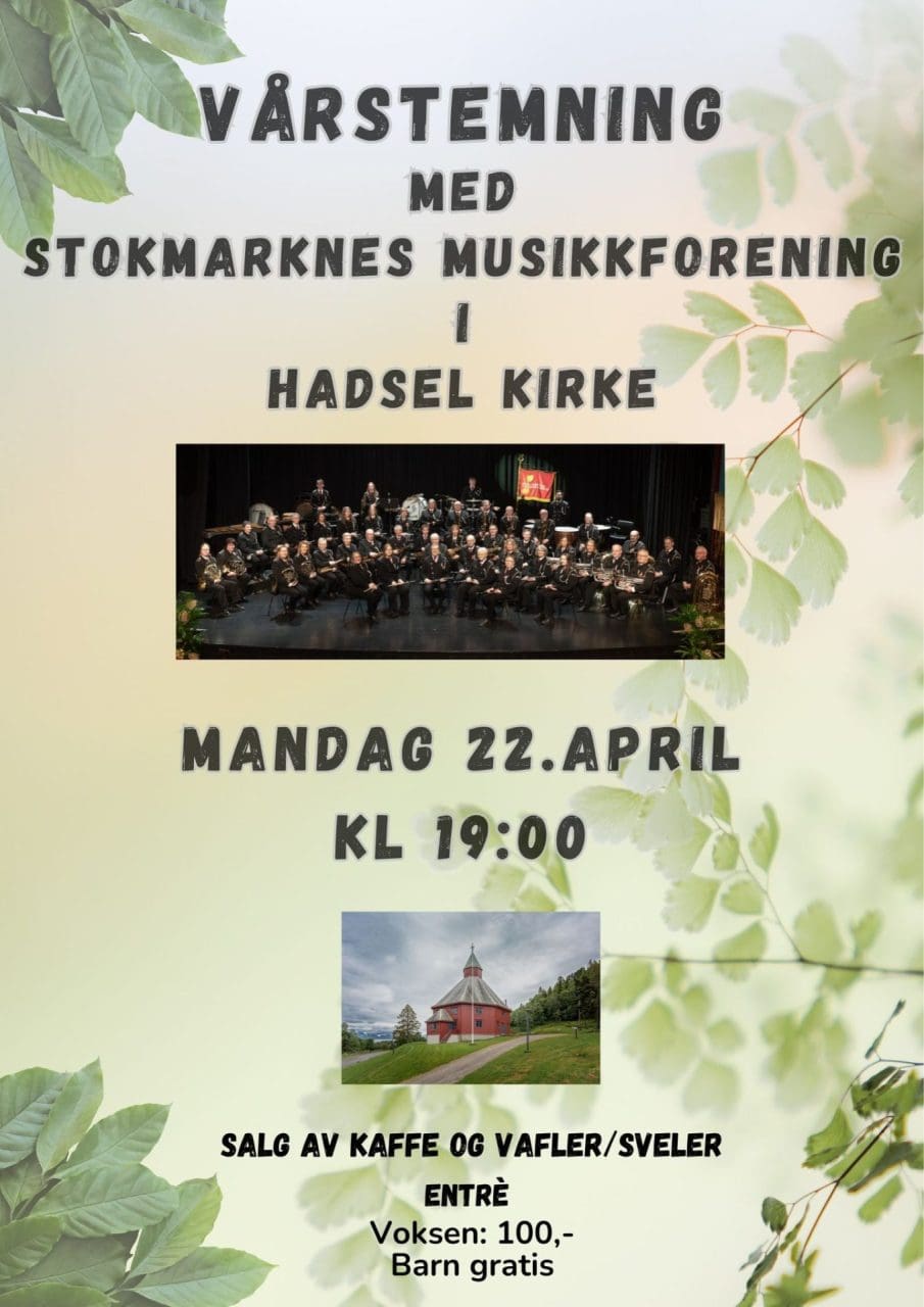 Stokmarknes musikkforening gratulerer Hadsel kirke med 200 år