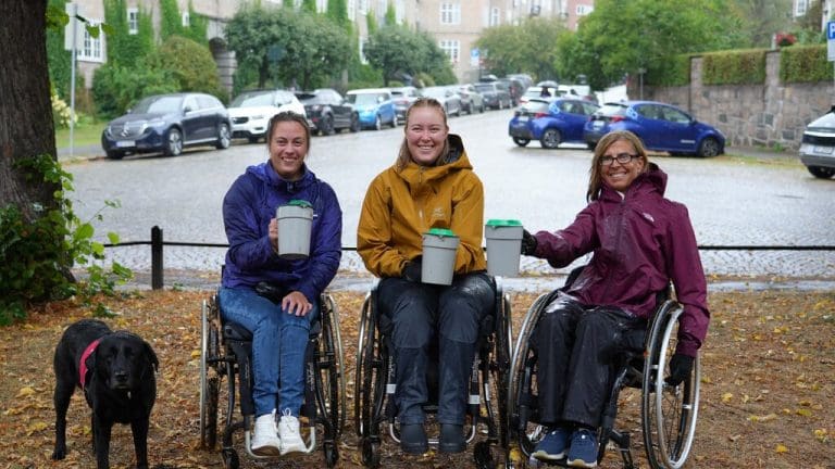 Maren Huseby, Ingvild Grimstad og Ingrid Njerve - Pressebilder for bøssebærere med funksjonsnedsettelse.