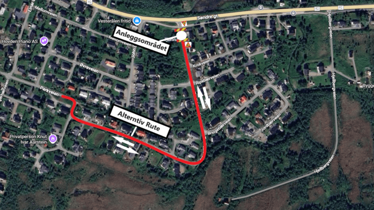 Graving i Trolldalsveien på Søndre