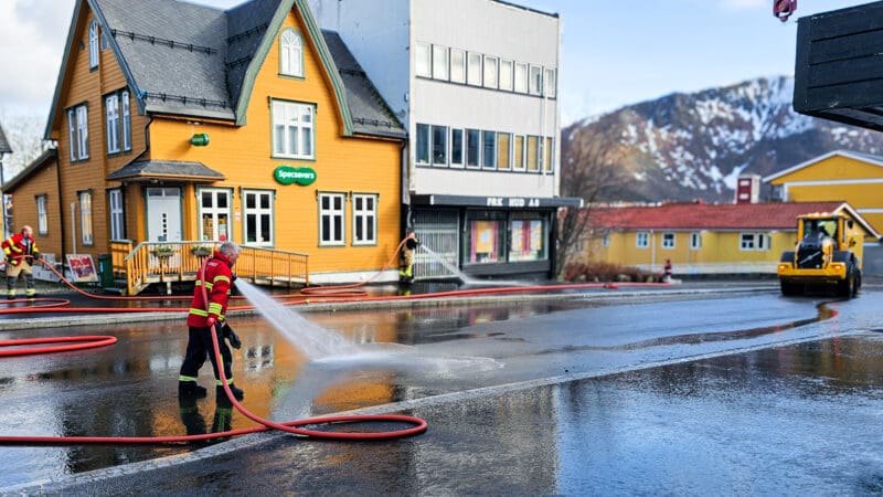 Gatespyling i Stokmarknes